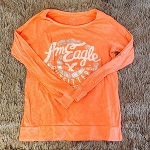 American Eagle long sleeve tee. Pink/peach